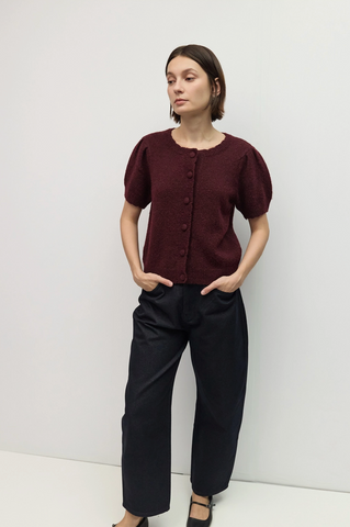 Mary Kate Top -- Burgundy