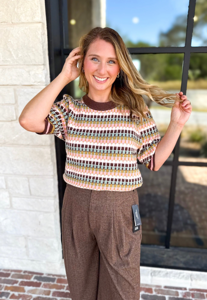 Kelly Top -- Brown