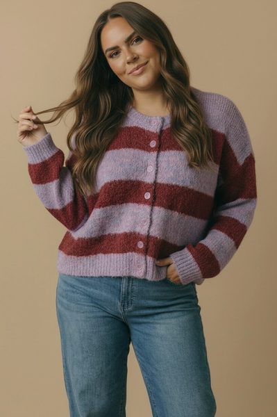 Meg Cardigan -- Burgundy