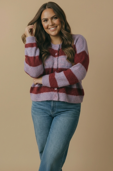 Meg Cardigan -- Burgundy