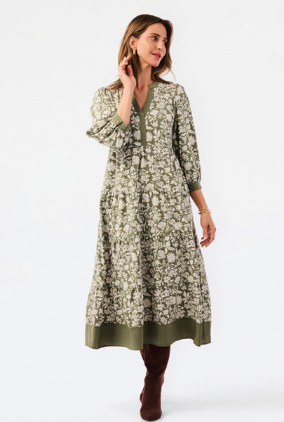 Cameron Dress -- Olive