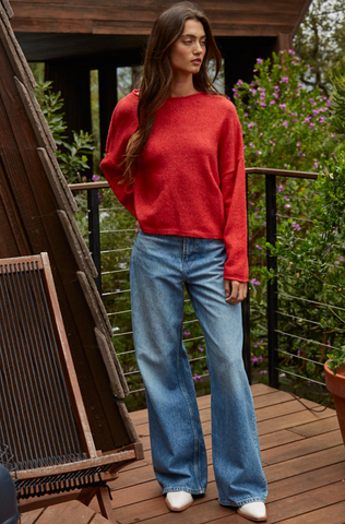 Easy Days Sweater -- Red