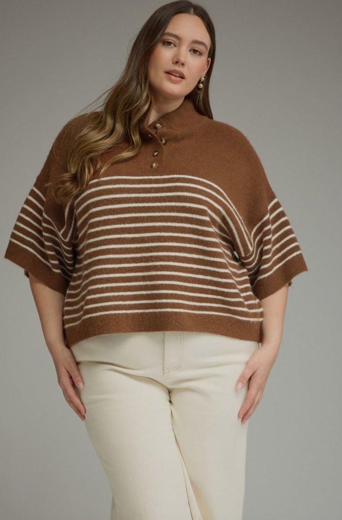 Elle Top -- Brown