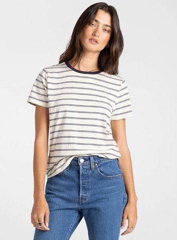 Asher Tee -- Jean Blue Stripe