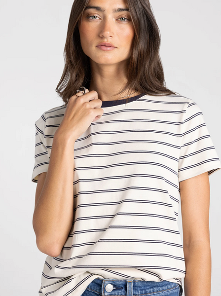 Asher Tee -- Jean Blue Stripe