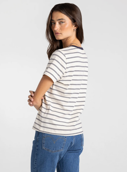 Asher Tee -- Jean Blue Stripe