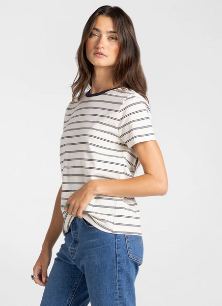 Asher Tee -- Jean Blue Stripe