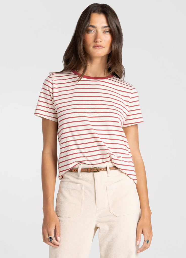 Asher Tee -- Berry Stripe
