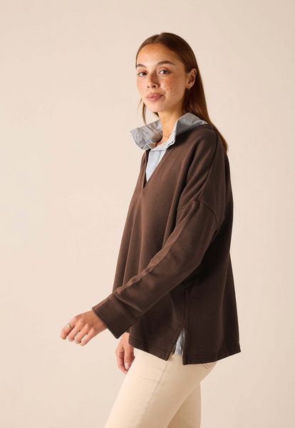 Frenchie Amelia Top -- Espresso