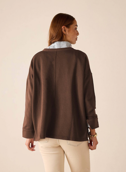 Frenchie Amelia Top -- Espresso