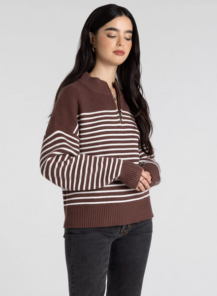 Russell Pullover -- Brown White