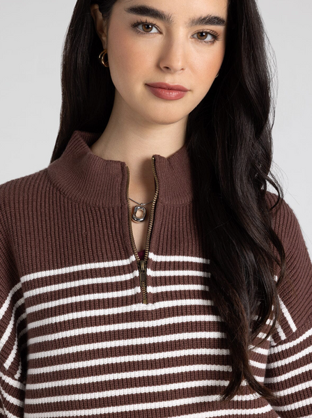 Russell Pullover -- Brown White