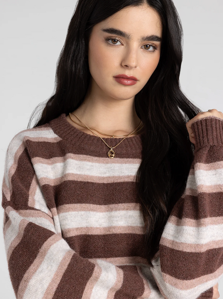 Montgomery Sweater -- Brown Pink