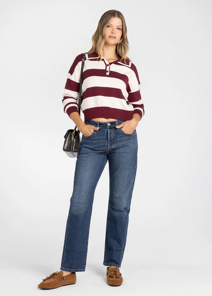 Normand Top -- Red Ecru