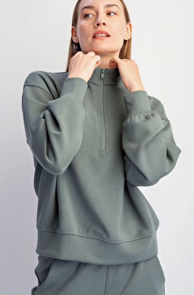 Kayla Sweatshirt -- Light Sage