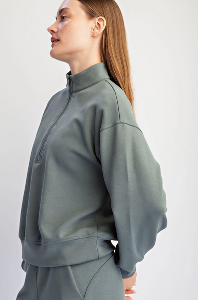 Kayla Sweatshirt -- Light Sage