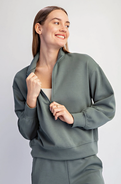 Kayla Sweatshirt -- Light Sage