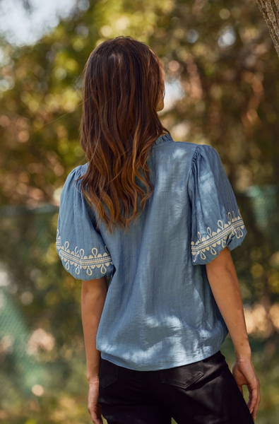 Isabel Top -- Azure Blue