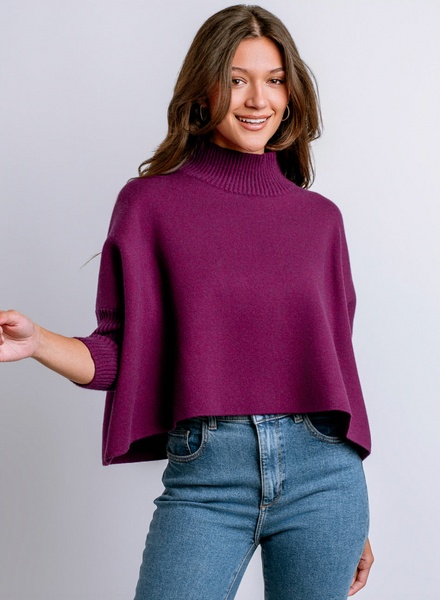 Angie Sweater -- Purple Wine