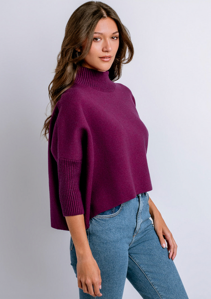 Angie Sweater -- Purple Wine