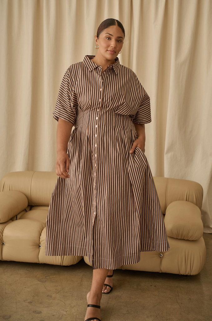 Wilderra Dress -- Brown