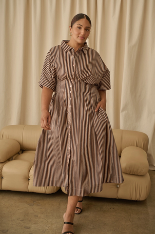 Wilderra Dress -- Brown