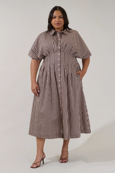 Wilderra Dress -- Brown