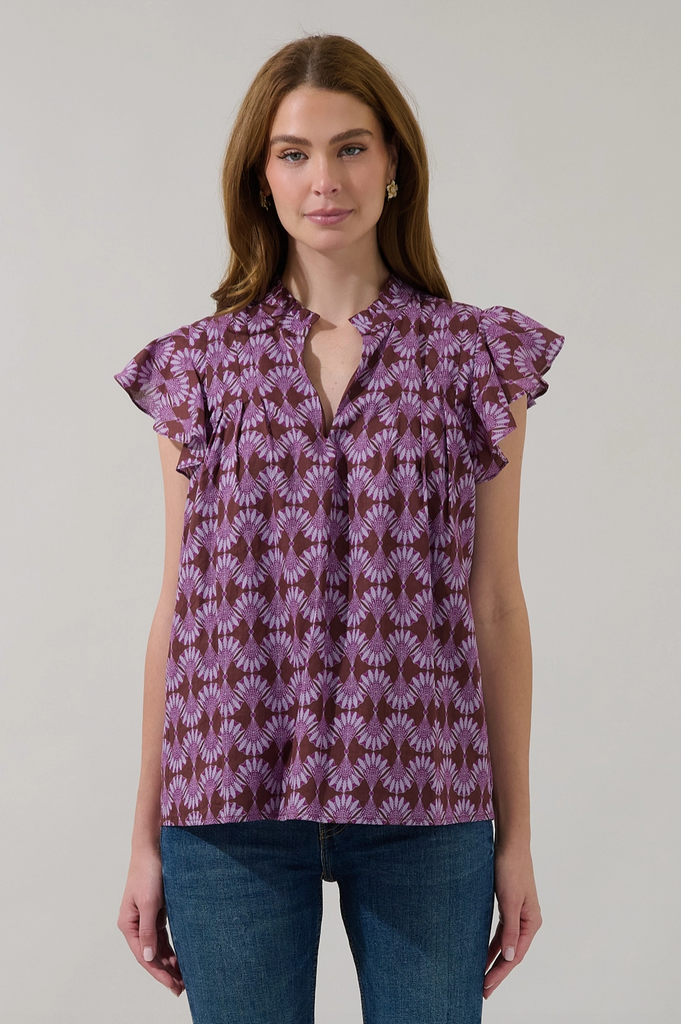 Cindi Top -- Burgundy