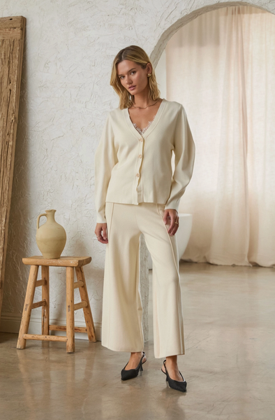 Sculpted Cardigan -- Ivory