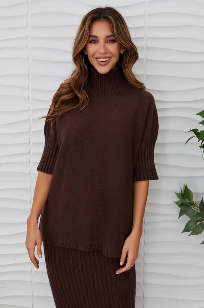 Tori Sweater -- Chocolate