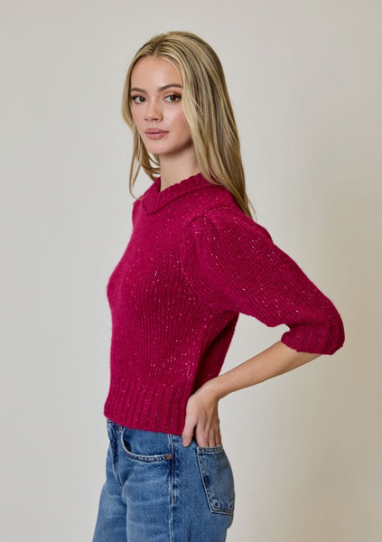 Fizz Sweater -- Cranberry