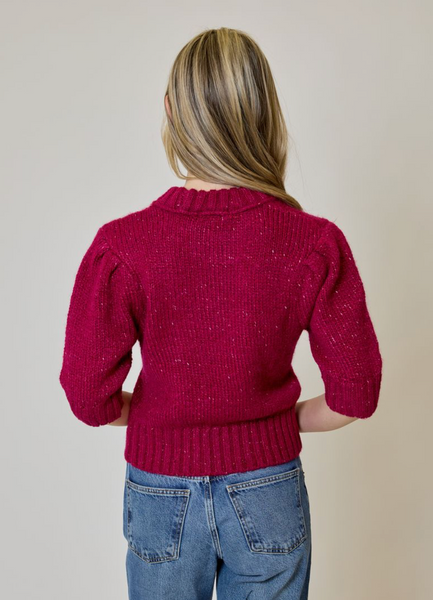 Fizz Sweater -- Cranberry