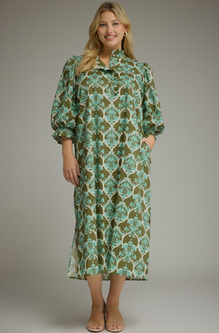 Lillian Dress -- Olive