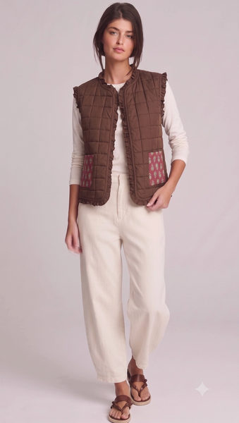 Medallion Vest -- Rust