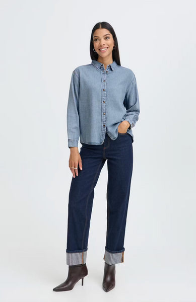 Lena Top -- Light Denim