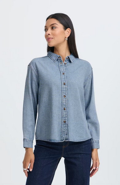 Lena Top -- Light Denim