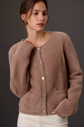 Fuzzy Cardigan -- Coco