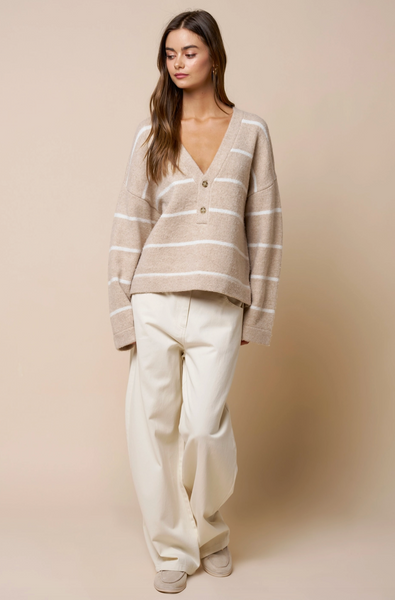 Chelle Sweater-- Taupe