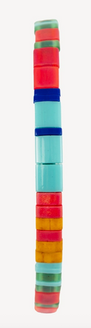 **FREE GIFT with $40 Purchase** Handmade Tila Bead Bracelet - Multi Blue