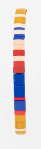 **FREE GIFT with $40 Purchase** Handmade Tila Bead Bracelet - Retro Blue Red