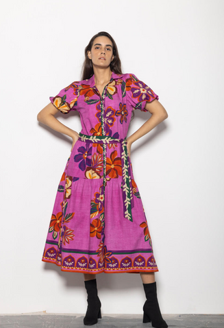 Della Dress -- Mauve Blossoms