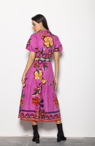Della Dress -- Mauve Blossoms