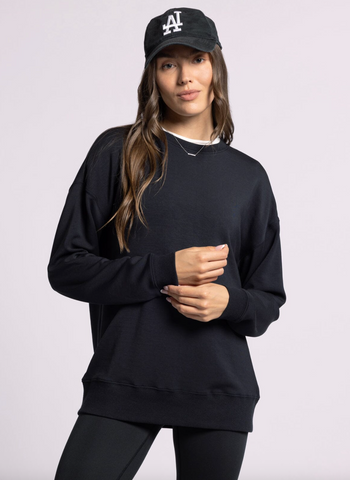 Martina Oversized Crew -- Black