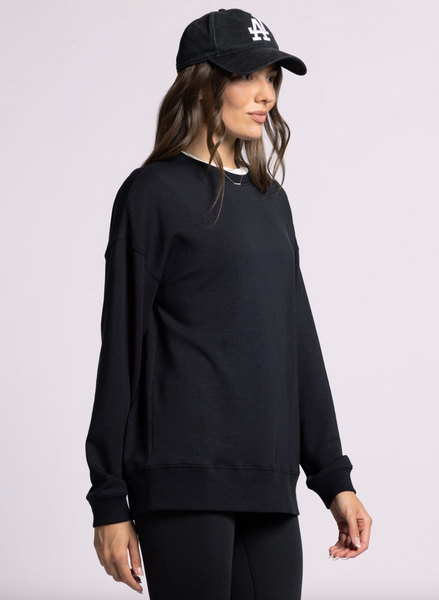 Martina Oversized Crew -- Black