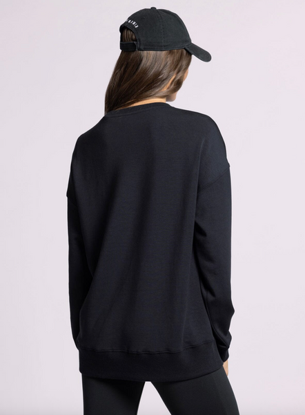 Martina Oversized Crew -- Black
