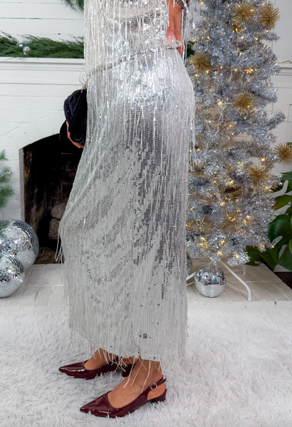 Cheers Skirt -- Silver