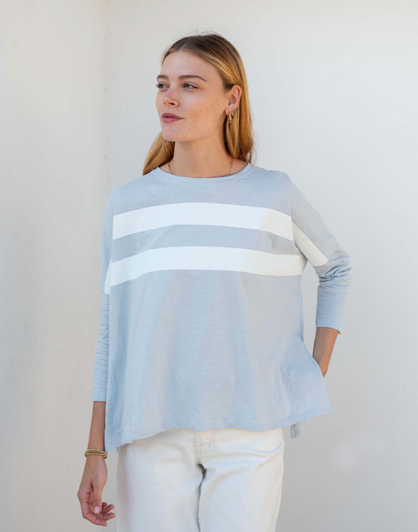 Catalina Tee -- Crystal/White