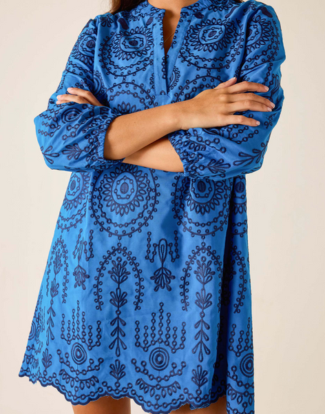 Edie Dress -- Lagos Blue