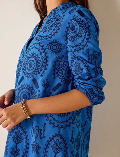 Edie Dress -- Lagos Blue