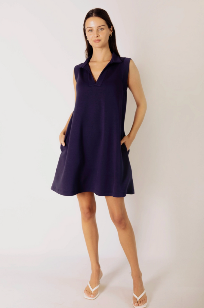 Tennis Dress -- Navy